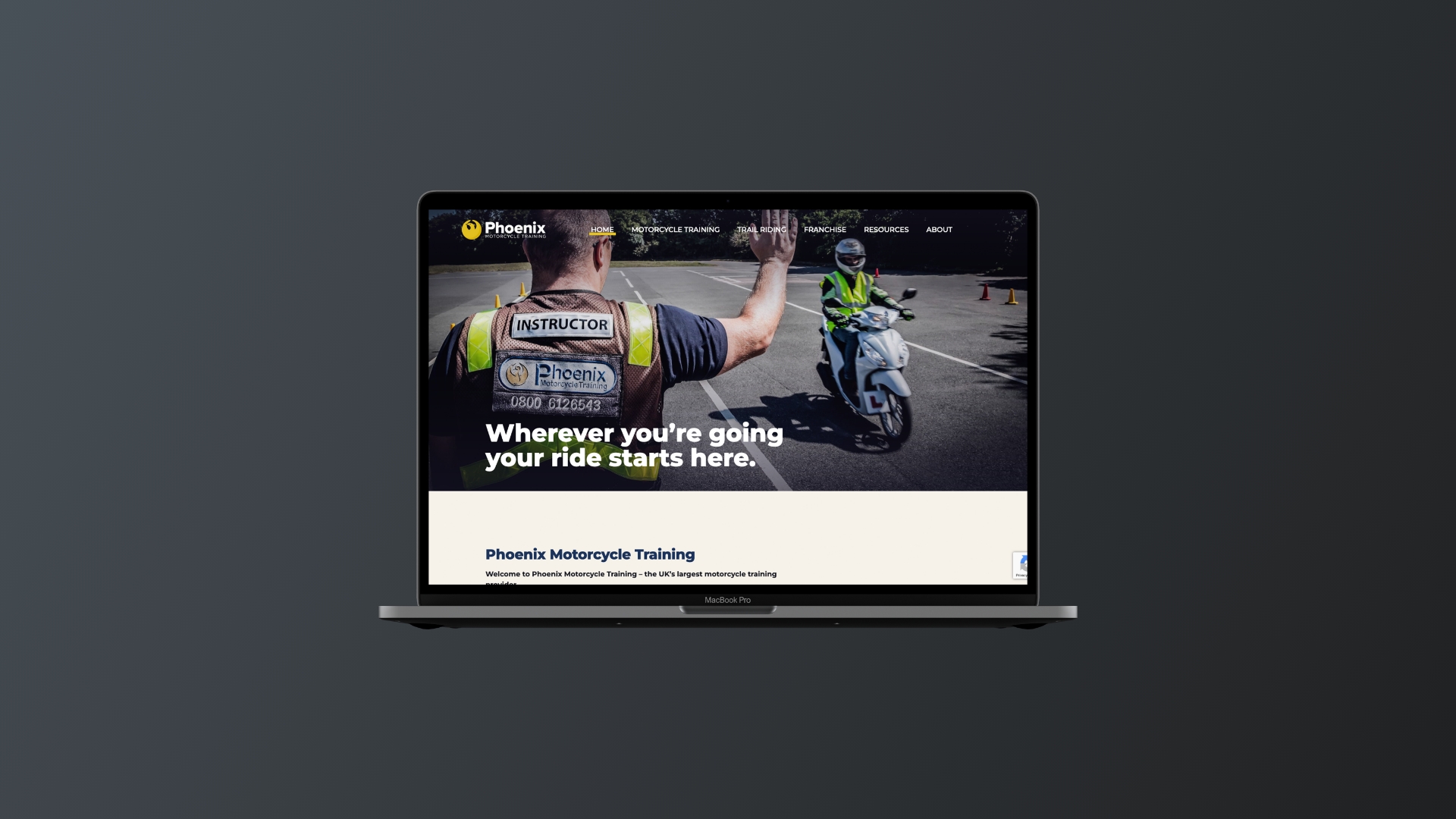Screenshot of Phoenix Motorcycle Training